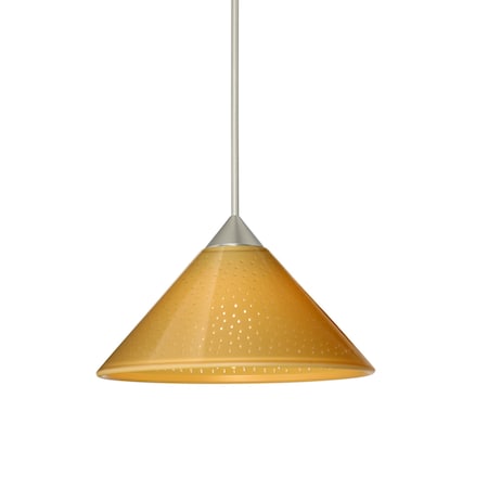 Besa Lighting Kona Cord Pendant, Mango Starpoint, Satin Nickel Finish, 1x50W Halogen 1XT-282490-SN